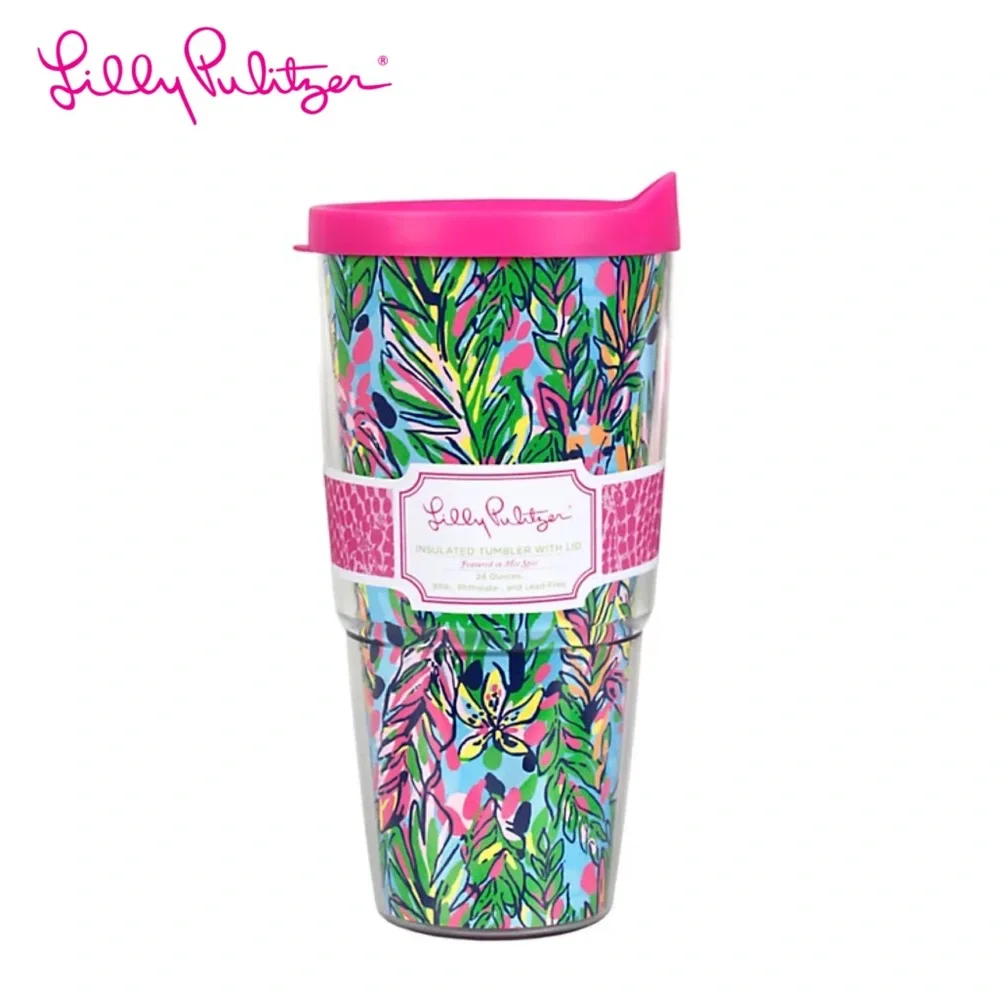 Lilly Pulitzer Double Wall Travel Tumbler in Hot Spot